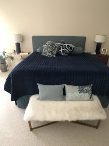 staged primary bedroom